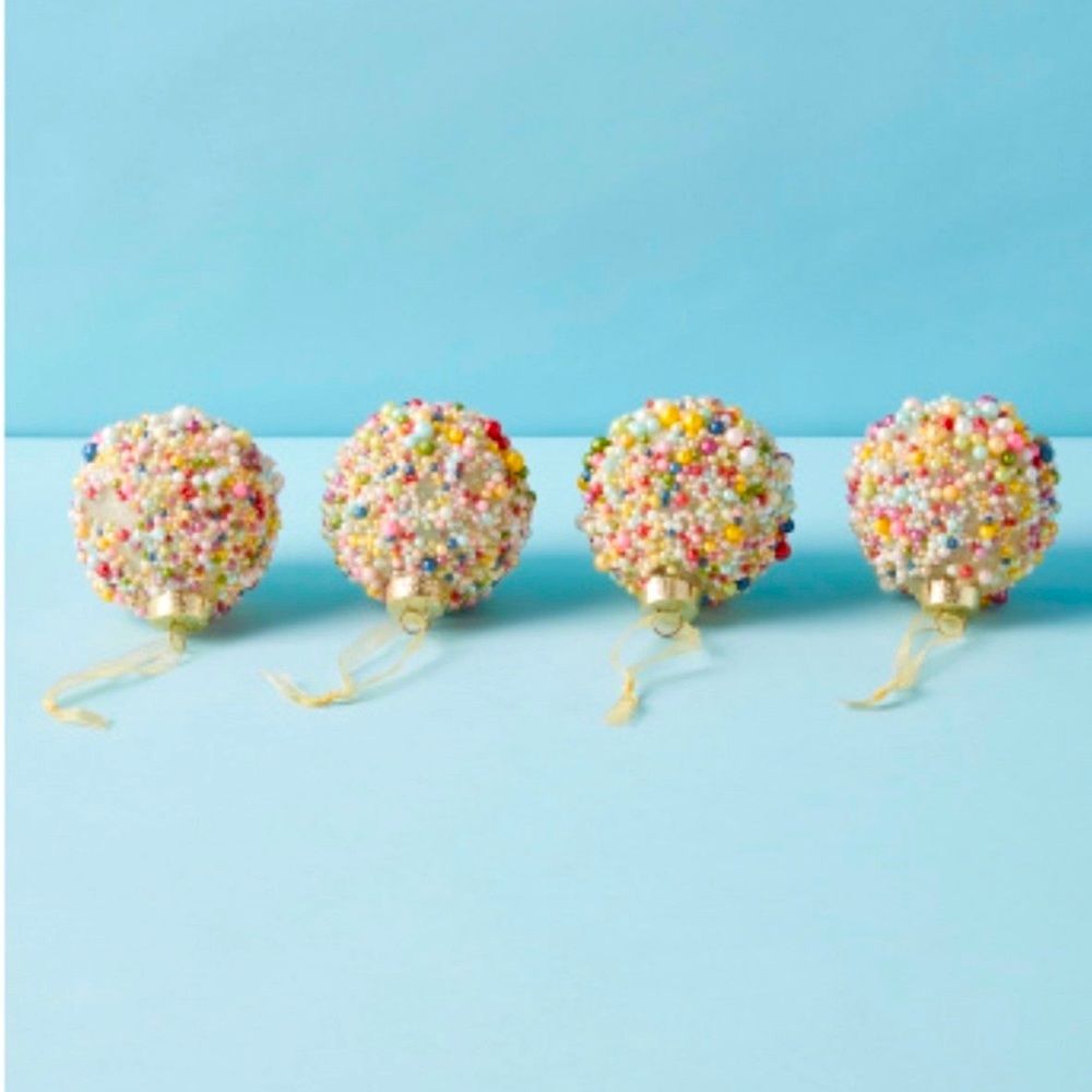 Set of. Glass ornaments